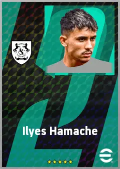 Ilyes Hamache eFootball 2026 player card, 67 OVR LWF