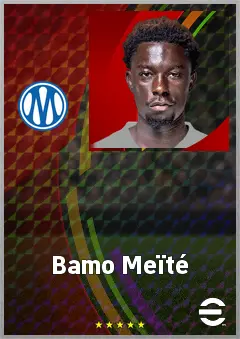 Bamo Meïté eFootball 2026 player card, 72 OVR CB