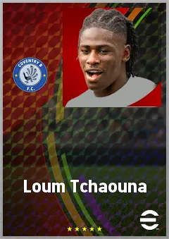 Loum Tchaouna eFootball 2026 player card, 72 OVR RWF