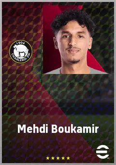 Mehdi Boukamir eFootball 2026 player card, 66 OVR CB