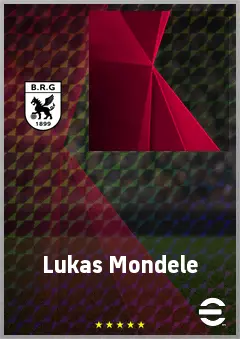 Lukas Mondele eFootball 2026 player card, 64 OVR DMF