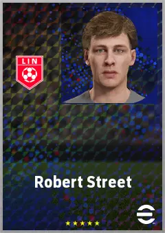 Robert Street eFootball 2026 player card, 68 OVR CF
