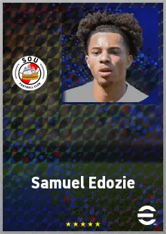 Samuel Edozie eFootball 2026 player card, 73 OVR LWF