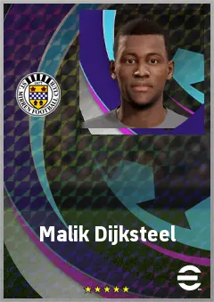 Malik Dijksteel eFootball 2026 player card, 66 OVR LMF