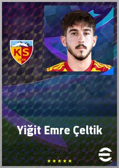 Yiğit Emre Çeltik eFootball 2026 player card, 63 OVR CMF
