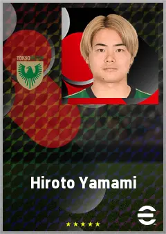 Yamami Hiroto eFootball 2026 player card, 68 OVR LWF
