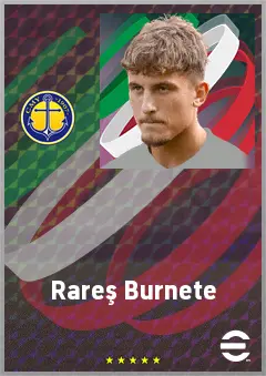 Rareş Burnete eFootball 2026 player card, 67 OVR CF