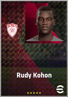 Rudy Kohon eFootball 2026 player card, 68 OVR CB
