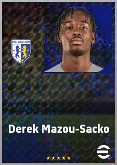 Derek Mazou-Sacko eFootball 2026 player card, 66 OVR CMF
