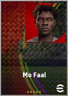 Mo Faal eFootball 2026 player card, 65 OVR CF