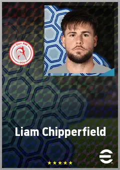 Liam Chipperfield eFootball 2026 player card, 69 OVR CMF