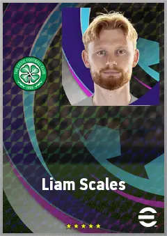 Liam Scales eFootball 2026 player card, 73 OVR CB