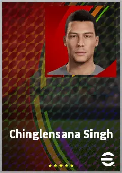 Chinglensana Singh eFootball 2026 player card, 66 OVR CB