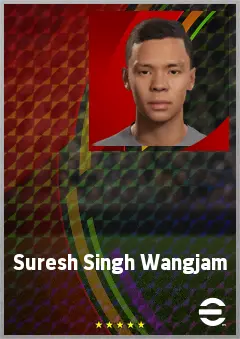 Suresh Singh Wangjam eFootball 2026 player card, 66 OVR CMF