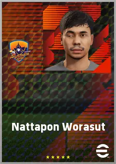 Nattapon Worasut eFootball 2026 player card, 63 OVR AMF