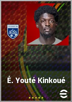 É. Youté Kinkoué eFootball 2026 player card, 72 OVR CB