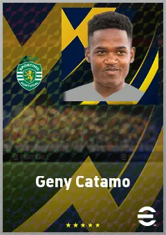 Geny Catamo eFootball 2026 player card, 74 OVR RMF