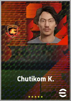 Chutikom K. eFootball 2026 player card, 66 OVR LB