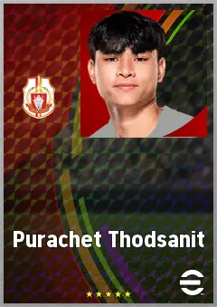 Purachet Thodsanit eFootball 2026 player card, 64 OVR AMF