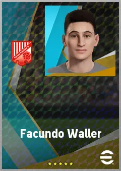 Facundo Waller eFootball 2026 player card, 73 OVR LMF