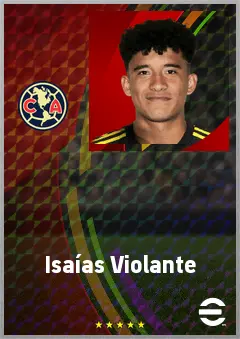 Isaías Violante eFootball 2026 player card, 69 OVR LMF