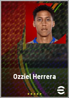 Ozziel Herrera eFootball 2026 player card, 74 OVR RWF