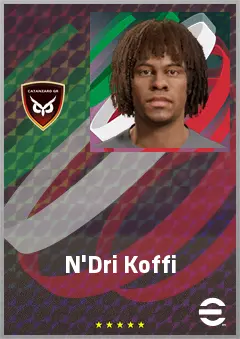 N'Dri Koffi eFootball 2026 player card, 69 OVR CF