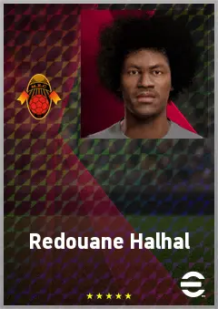 Redouane Halhal eFootball 2026 player card, 71 OVR CB