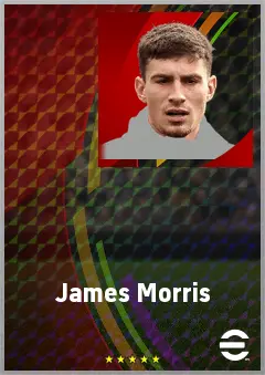 James Morris eFootball 2026 player card, 68 OVR LB