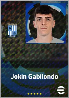 Jokin Gabilondo eFootball 2026 player card, 69 OVR RB
