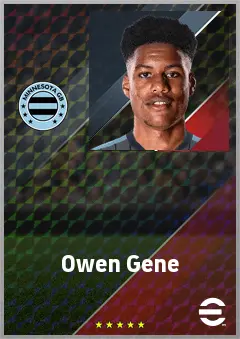 Owen Gene eFootball 2026 player card, 71 OVR CMF