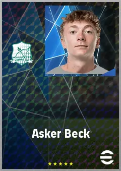 Asker Beck eFootball 2026 player card, 64 OVR CMF