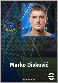 Marko Divković eFootball 2026 player card, 71 OVR LB