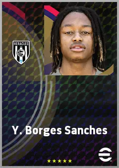 Y. Borges Sanches eFootball 2026 player card, 68 OVR LWF
