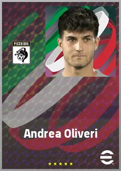 Andrea Oliveri eFootball 2026 player card, 69 OVR RMF