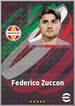 Federico Zuccon eFootball 2026 player card, 70 OVR CMF
