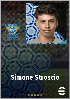 Simone Stroscio eFootball 2026 player card, 69 OVR DMF