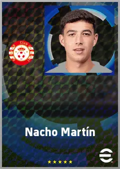Nacho Martín eFootball 2026 player card, 70 OVR CMF