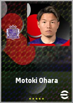 Ohara Motoki eFootball 2026 player card, 65 OVR LMF