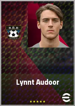 Lynnt Audoor eFootball 2026 player card, 67 OVR DMF