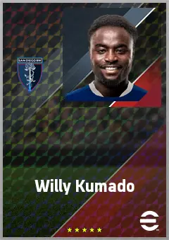 Willy Kumado eFootball 2026 player card, 69 OVR RB