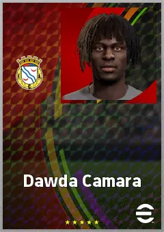 Dawda Camara eFootball 2026 player card, 67 OVR CF