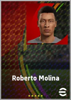 Roberto Molina eFootball 2026 player card, 67 OVR RWF