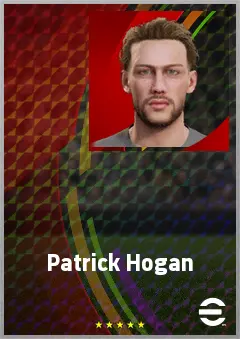 Patrick Hogan eFootball 2026 player card, 70 OVR CB