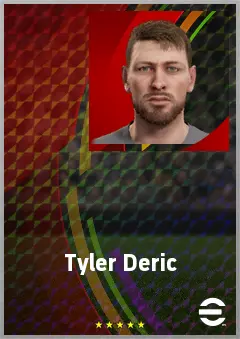 Tyler Deric eFootball 2026 player card, 70 OVR GK