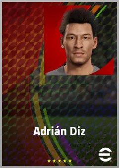Adrián Diz eFootball 2026 player card, 69 OVR CB