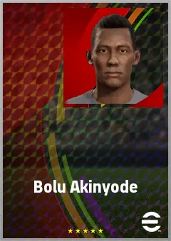 Bolu Akinyode eFootball 2026 player card, 70 OVR DMF