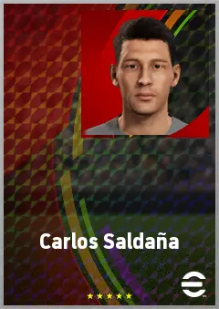 Carlos Saldaña eFootball 2026 player card, 66 OVR GK