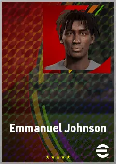 Emmanuel Johnson eFootball 2026 player card, 66 OVR RWF