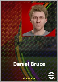Daniel Bruce eFootball 2026 player card, 69 OVR RMF